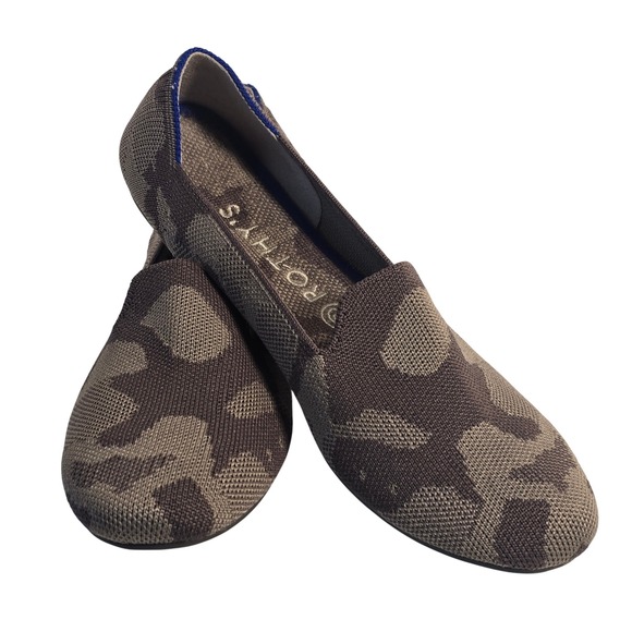 Rothy's Shoes - NEW Rothys The Loafer MINK Grey Camo Knit Flat Shoes Womens 9 Soft Slip On